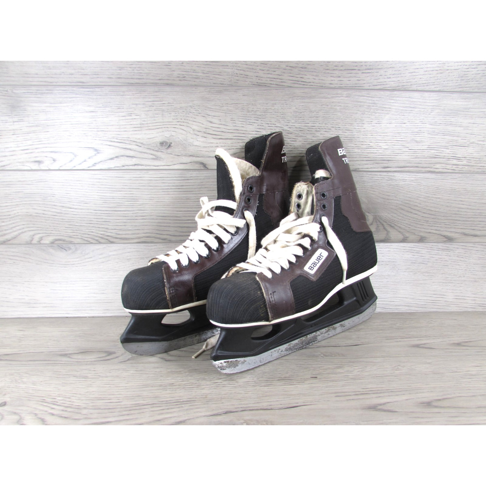 Vintage Bauer Triumph Hockey Skates Size 9 1/2 With Wood Box
